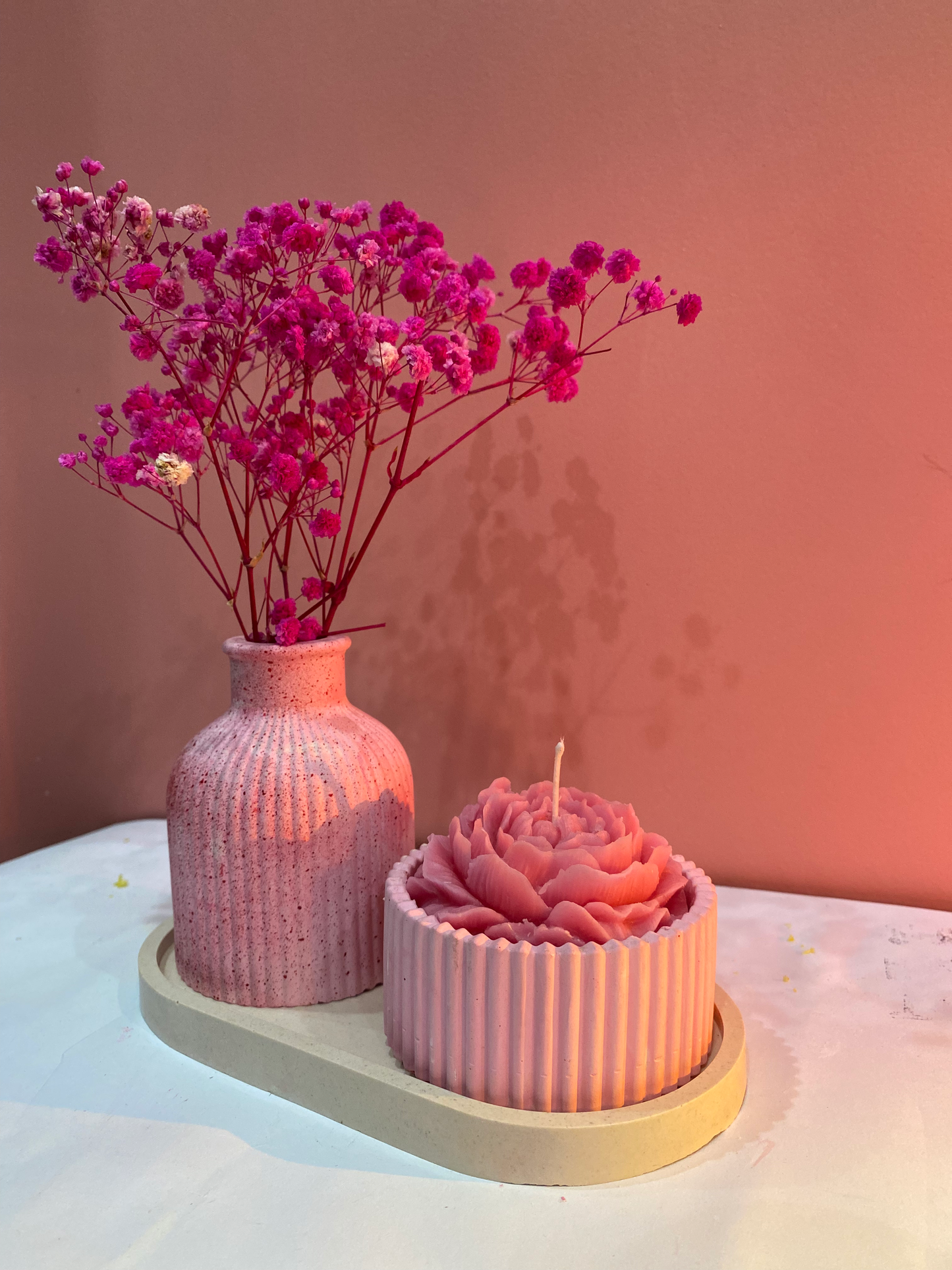 Home Decor Set - Ceramic Pots & Scented Candles